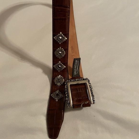 Brighton Brown Croco Belt - Picture 4 of 7